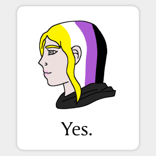 Chad Non-Binary Wojak Sticker